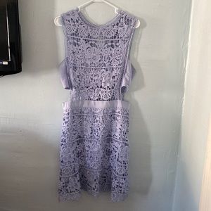 Bloomingdales Aqua Crochet Dress